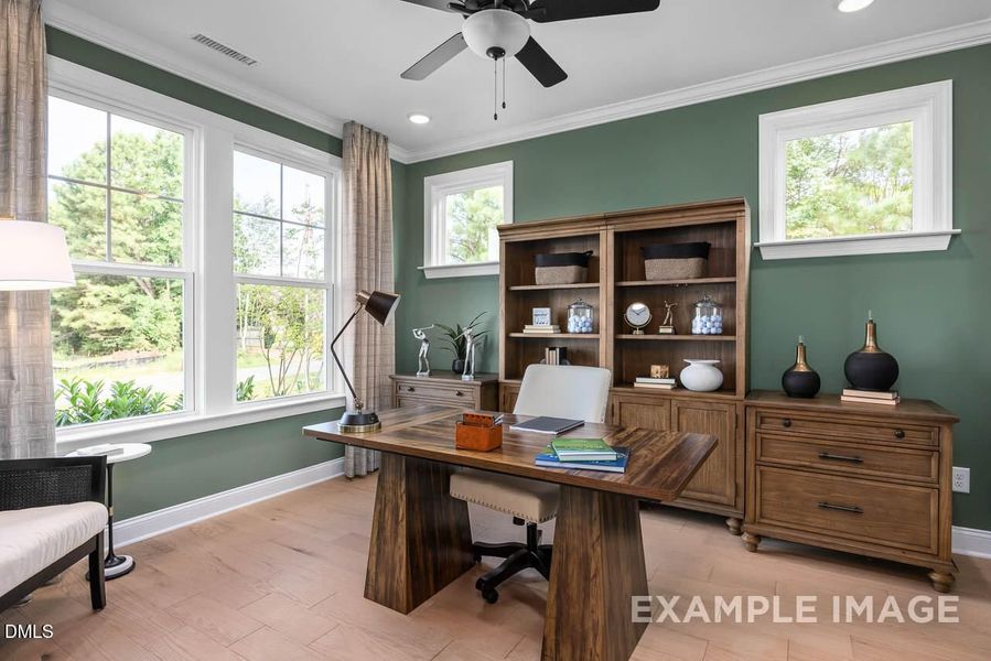 Furnished interior view inside a new home in Rockport, Wake Forest (Image 7). Furnished interior view inside a new home in Rockport, Wake Forest (Image 7).