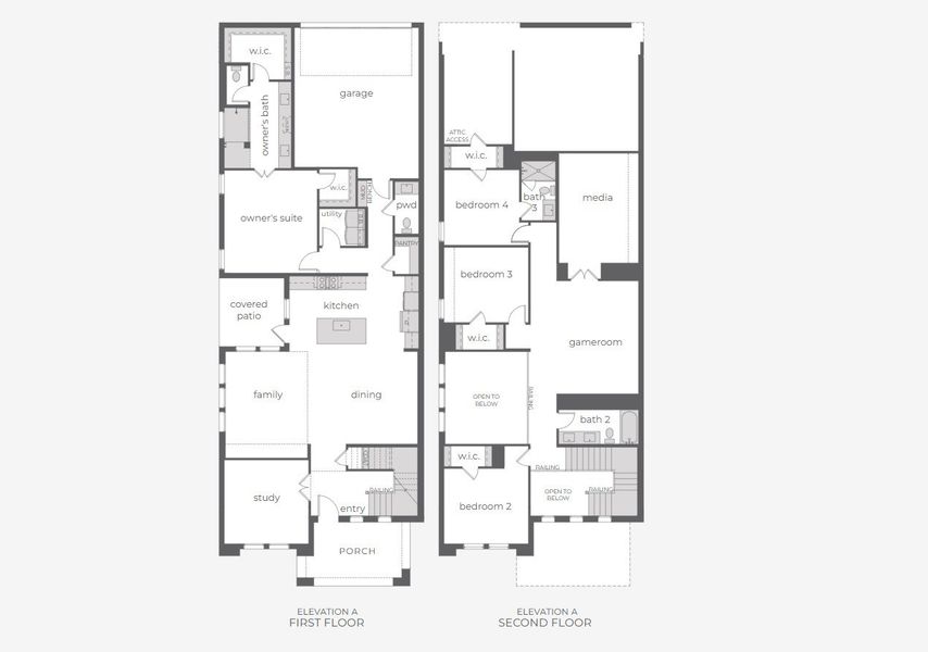 2D floor plan layout for the Cannes by Normandy Homes in Hazelwood 40' Series, Frisco, TX (Image 3). 2D floor plan layout for the Cannes by Normandy Homes in Hazelwood 40' Series, Frisco, TX (Image 3).
