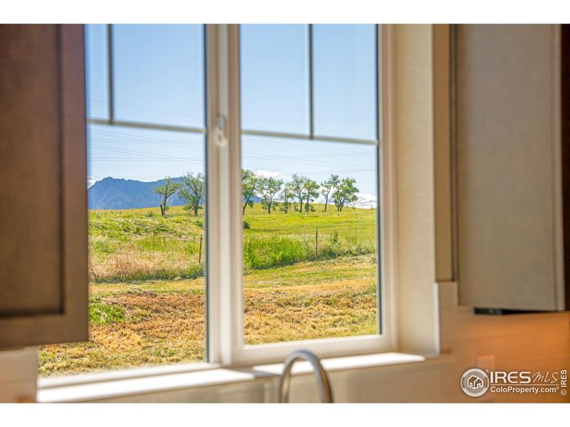 kitchen sink with window above