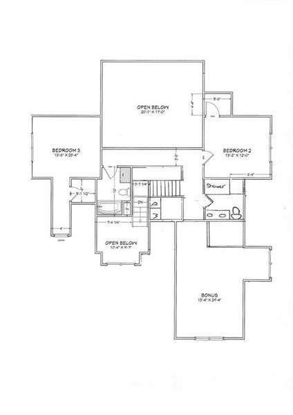 2D floor plan layout of this home in , Dawsonville, GA (Image 3).