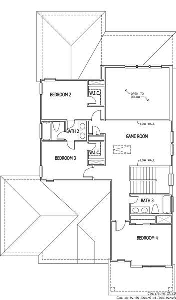 2D floor plan layout of this home in Foxbrook, Cibolo, TX (Image 4).