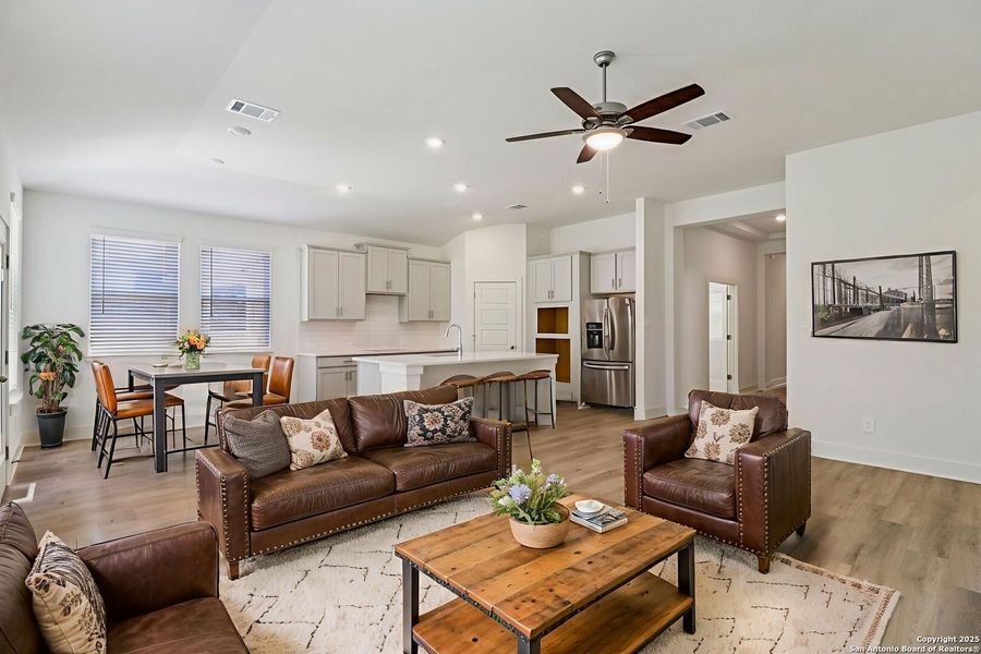 Furnished interior view inside a new home in Sagebrooke - Classic Series, San Antonio (Image 7). Furnished interior view inside a new home in Sagebrooke - Classic Series, San Antonio (Image 7).