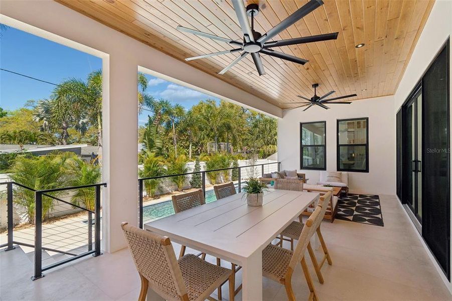 Exterior details and patio area of a home in , Tampa (Image 27).