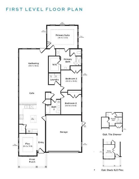 2D floor plan layout of this home in Midtown at Nexton, Summerville, SC (Image 4).