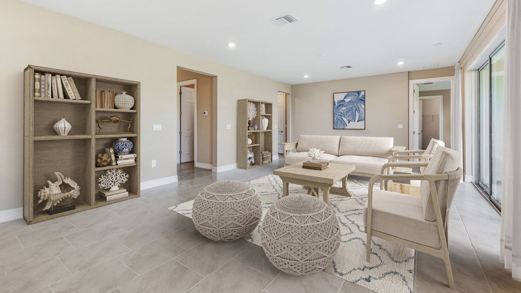Representative furnished interior of a home built from the Kellen by D.R. Horton in Cape Coral Spot - Tradition, Cape Coral (Image 14).