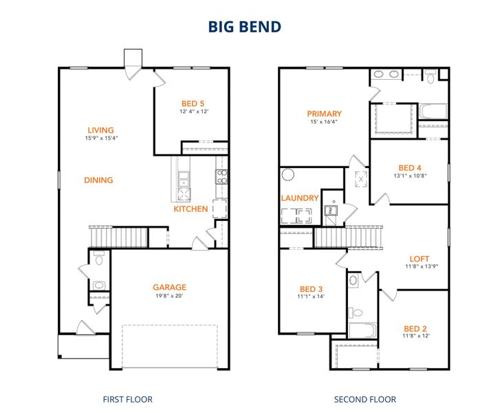 2D floor plan layout for the Big Bend by National HomeCorp in Waterside at Cedar Creek, Abilene, TX (Image 3). 2D floor plan layout for the Big Bend by National HomeCorp in Waterside at Cedar Creek, Abilene, TX (Image 3).