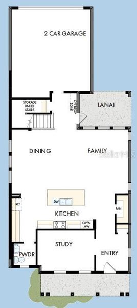 2D floor plan layout of this home in Emerald Landing at Waterside at Lakewood Ranch – Cottage Series, Sarasota, FL (Image 3). 2D floor plan layout of this home in Emerald Landing at Waterside at Lakewood Ranch – Cottage Series, Sarasota, FL (Image 3).