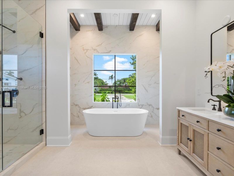 Furnished interior view inside a new home in , Miami (Image 32).