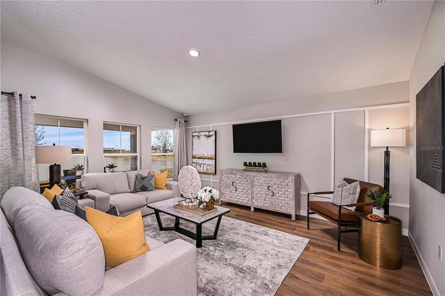 Furnished interior view inside a new home in Crosswinds, Haines City (Image 7). Furnished interior view inside a new home in Crosswinds, Haines City (Image 7).