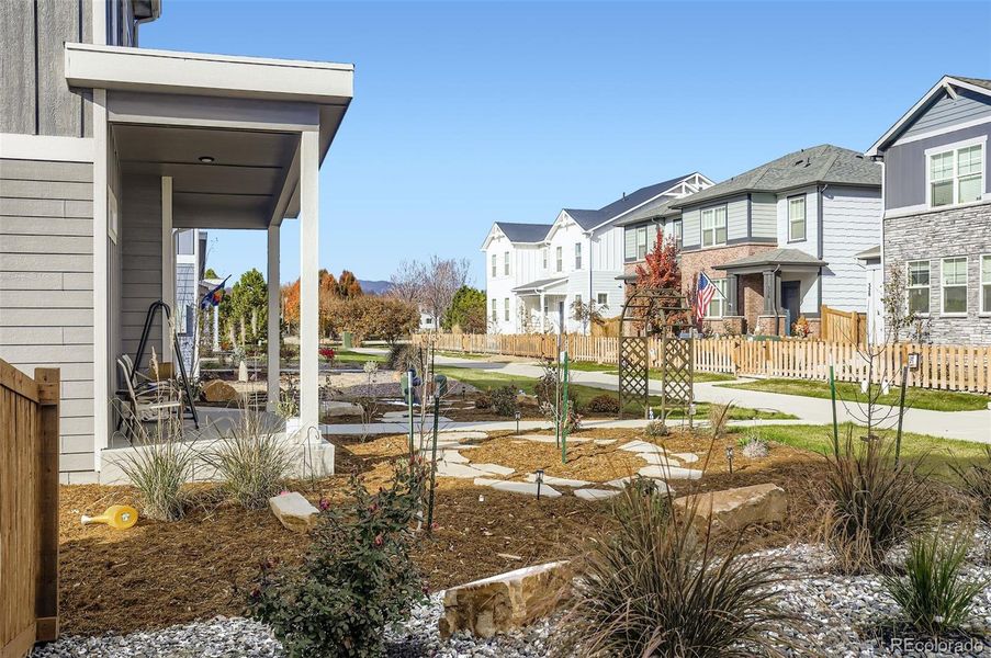 Exterior details and patio area of a home in Fickel Farm, Berthoud (Image 29).