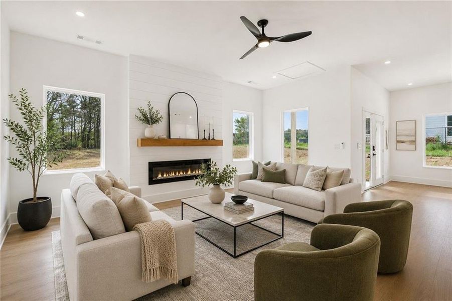 Furnished interior view inside a new home in , Loganville (Image 6). Furnished interior view inside a new home in , Loganville (Image 6).