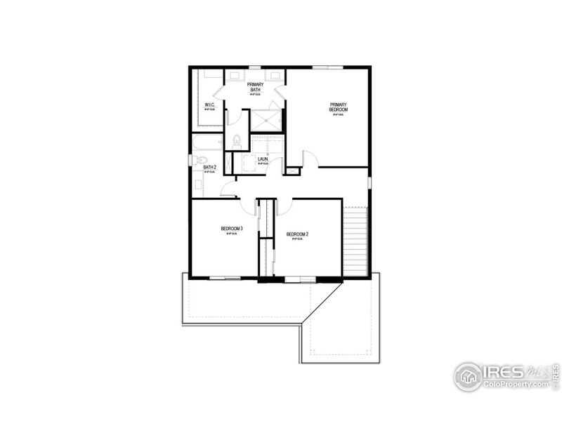 2D floor plan layout of this home in Granary, Johnstown, CO (Image 2).