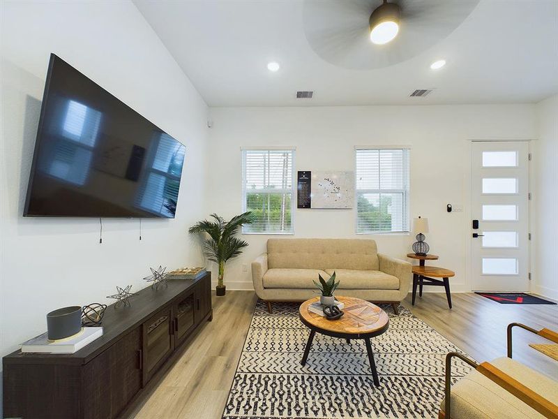 Open concept living/dining/kitchen area on the first floor