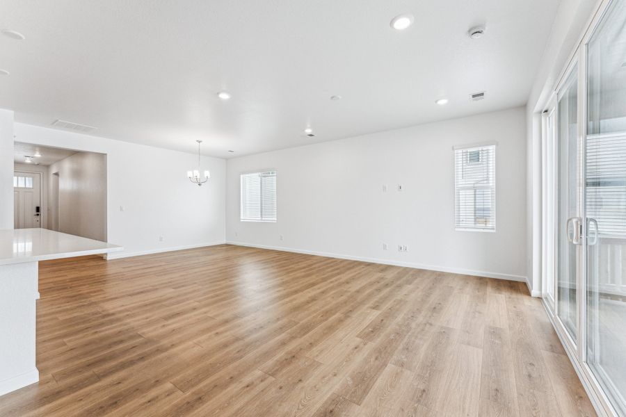 Representative unfurnished interior of a home built from the Bailey by Taylor Morrison in Trailstone Town Collection, Arvada (Image 13).