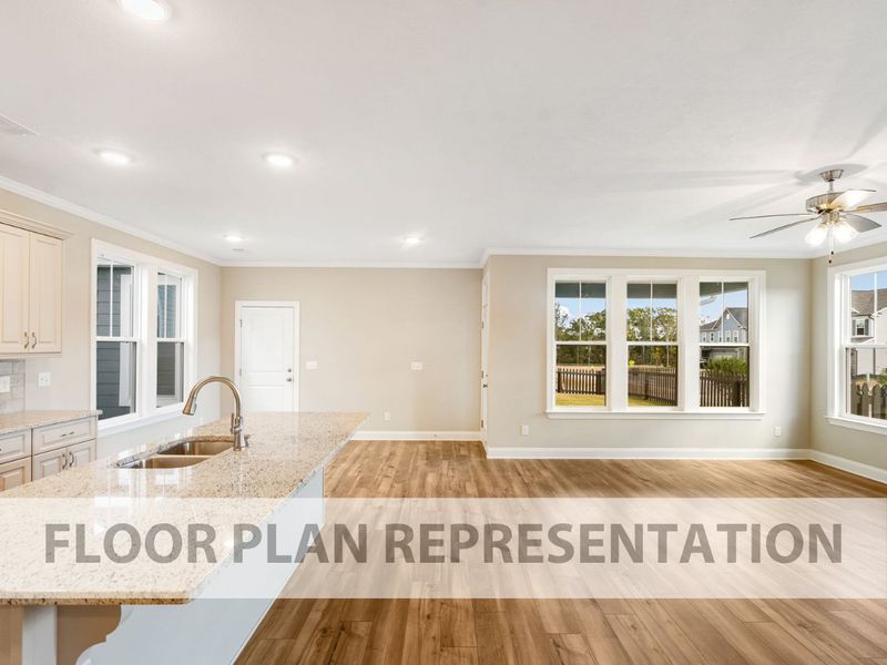 Representative unfurnished interior of a home built from the Sparrow by Ivey Homes in Tillery Park, Grovetown (Image 12). Representative unfurnished interior of a home built from the Sparrow by Ivey Homes in Tillery Park, Grovetown (Image 12).