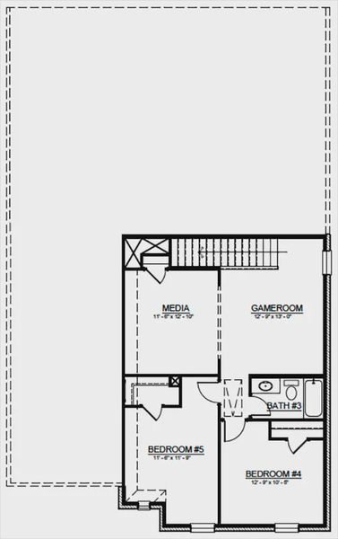2D floor plan layout for the Ellerdale by Cambridge Homes in Rolling Ridge, Van Alstyne, TX (Image 5). 2D floor plan layout for the Ellerdale by Cambridge Homes in Rolling Ridge, Van Alstyne, TX (Image 5).
