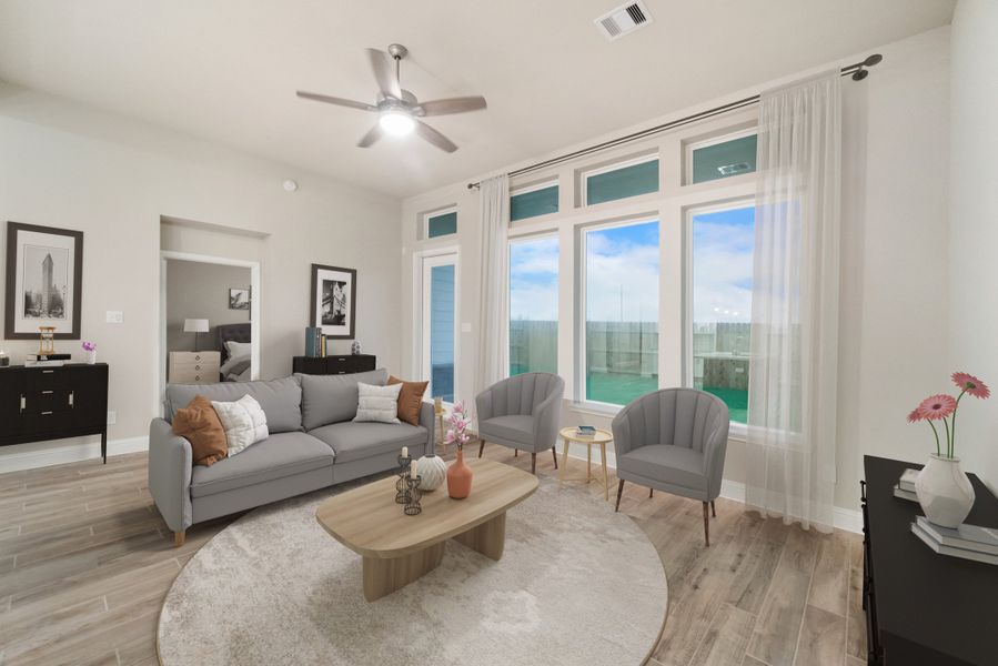 Representative furnished interior of a home built from the Belissimo by Beazer Homes in Bridgeland: Signature Collection, Cypress (Image 7).