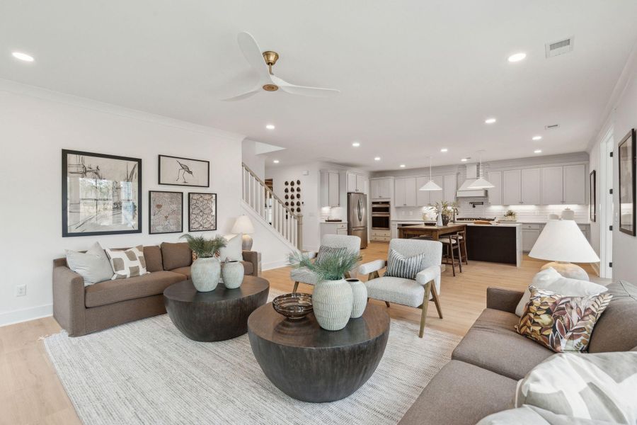 Furnished interior view inside a new home in Tidewater at Lakes of Cane Bay, Summerville (Image 54).