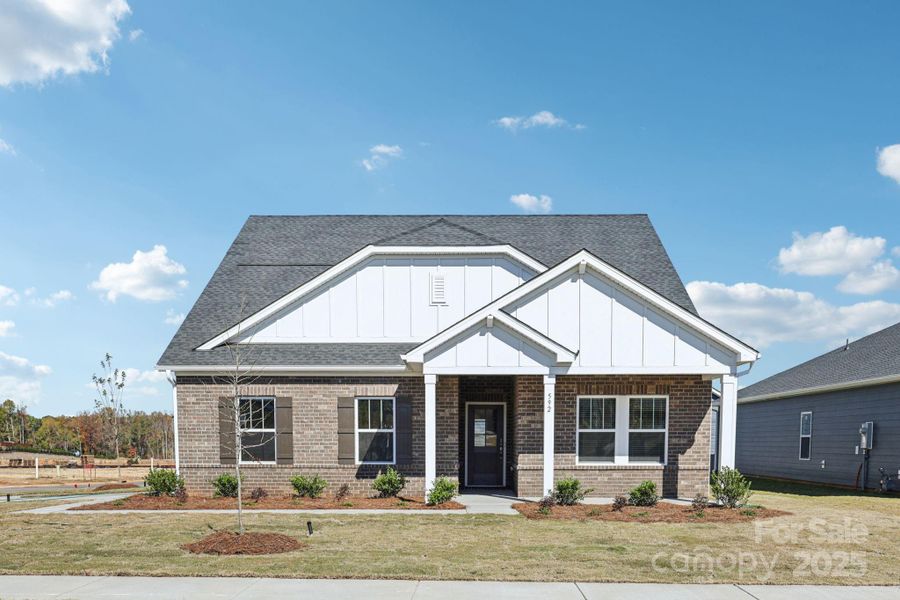 Front exterior of a new home in Brighton Springs, York, SC, highlighting curb appeal (Image 20).
