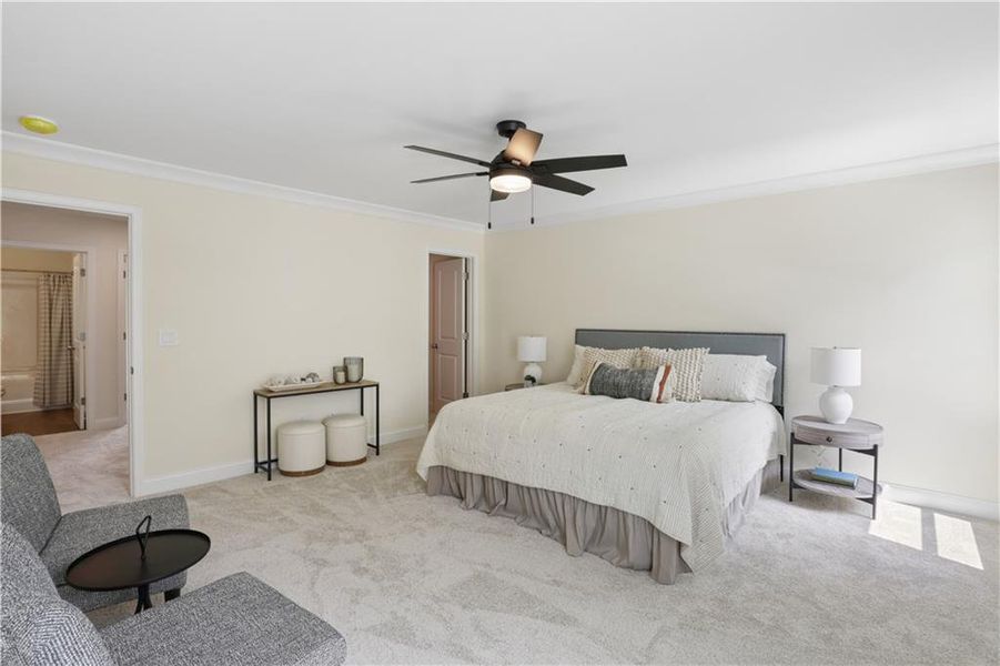 Furnished interior view inside a new home in , Flowery Branch (Image 6).