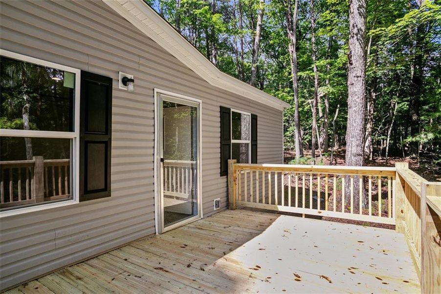Exterior details and patio area of a home in , Ellijay (Image 17).