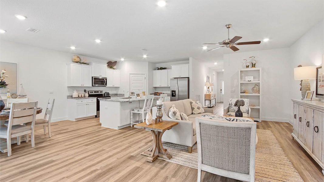 Representative furnished interior of a home built from the Delray by D.R. Horton in Bayside at Ward Creek, Panama City Beach (Image 10). Representative furnished interior of a home built from the Delray by D.R. Horton in Bayside at Ward Creek, Panama City Beach (Image 10).