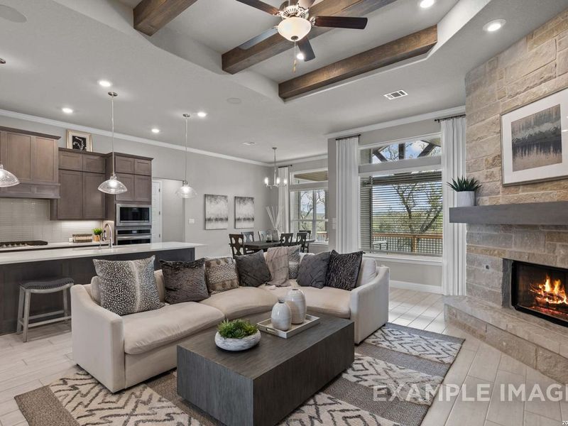 Furnished interior view inside a new home in The Reserve at Potranco Oaks, Castroville (Image 17).