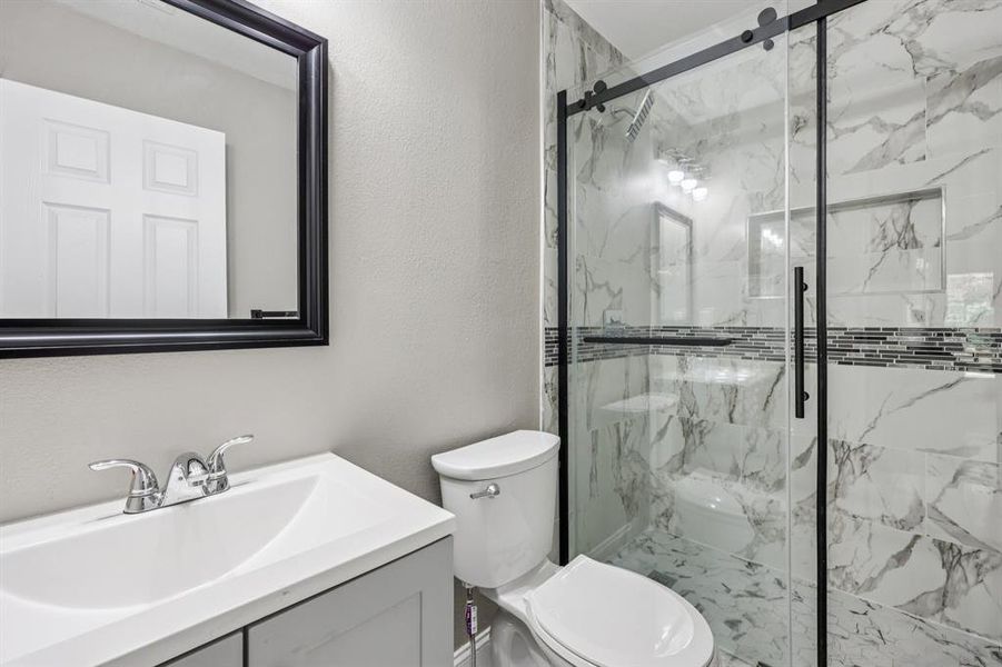 Second primary bathroom or second living bathroom Second primary bathroom or second living bathroom