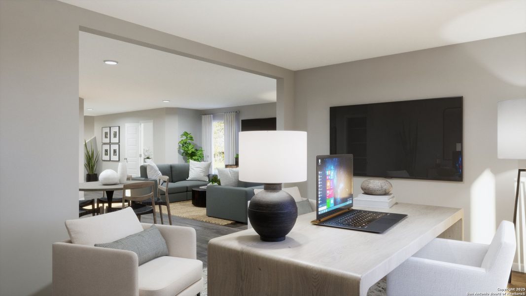 Furnished interior view inside a new home in Applewhite Meadows, San Antonio (Image 16). Furnished interior view inside a new home in Applewhite Meadows, San Antonio (Image 16).