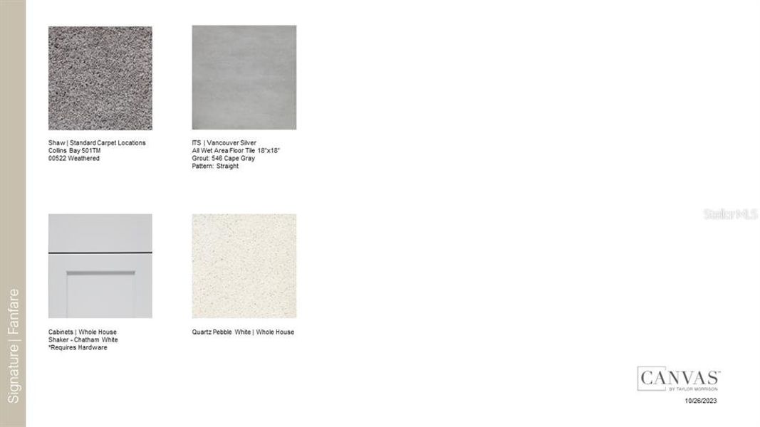 Sample of building materials used in homes in Waterstone, Groveland (Image 23).