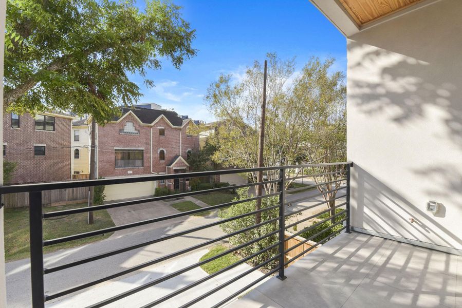 Exterior details and patio area of a home in , Houston (Image 33).