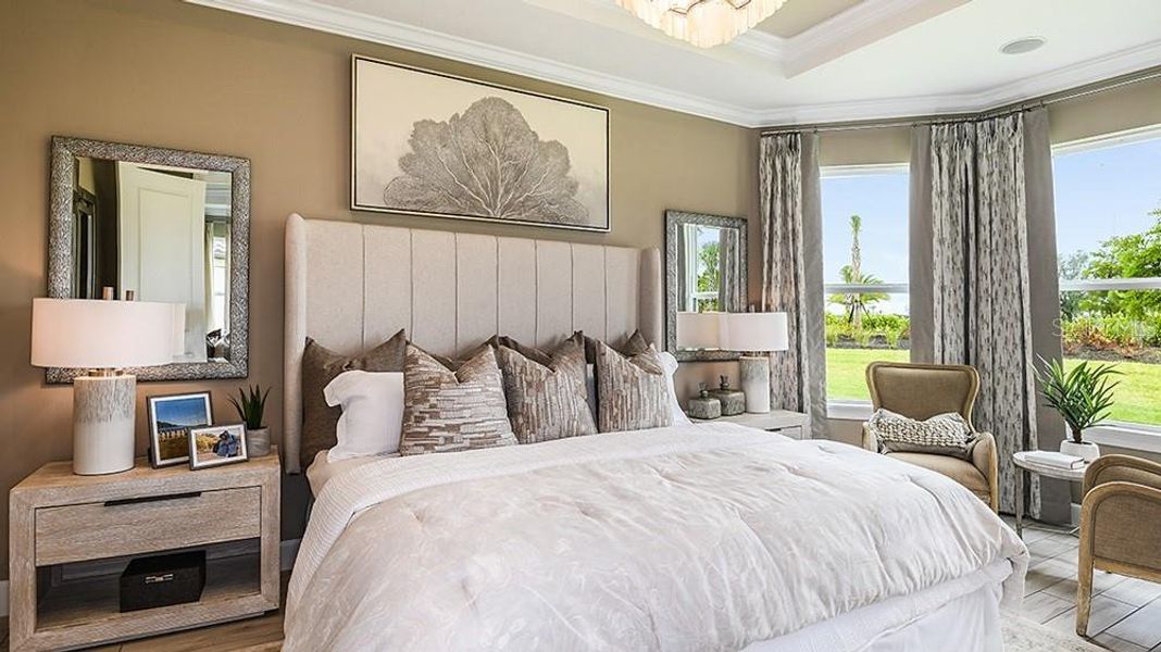 Furnished interior view inside a new home in Esplanade at Azario Lakewood Ranch, Bradenton (Image 11). Furnished interior view inside a new home in Esplanade at Azario Lakewood Ranch, Bradenton (Image 11).