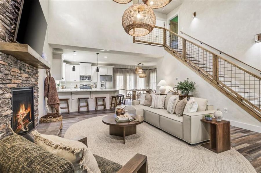 Furnished interior view inside a new home in , Ellijay (Image 14).