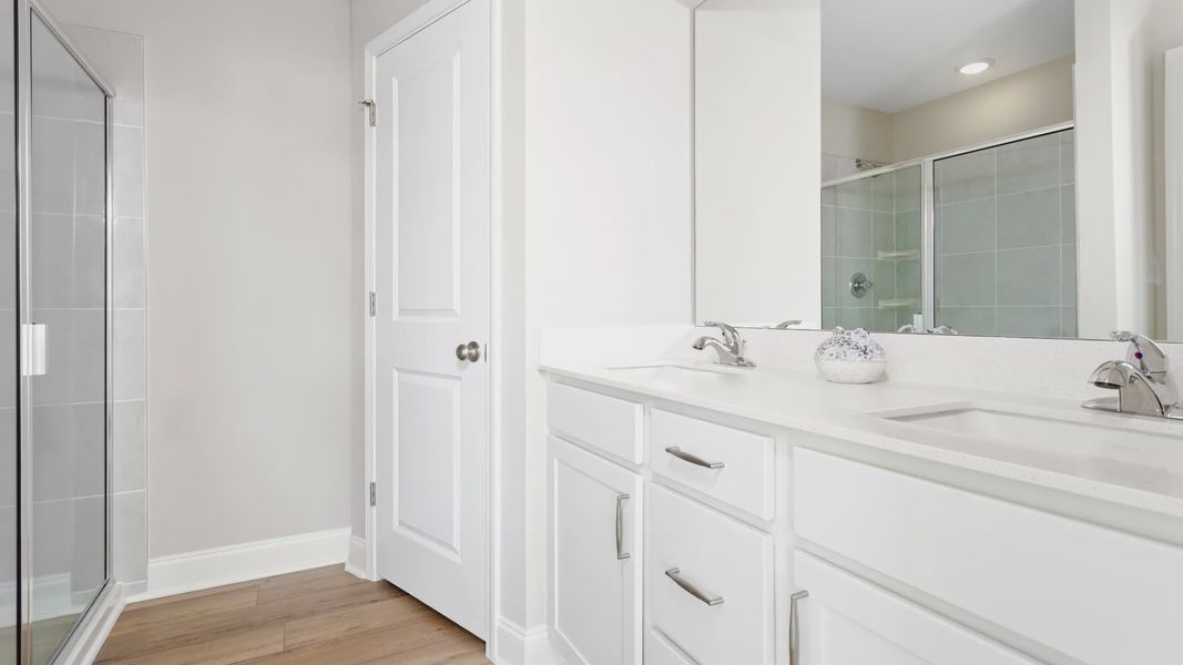 Furnished interior view inside a new home in Kensley Grove, Fuquay Varina (Image 7). Furnished interior view inside a new home in Kensley Grove, Fuquay Varina (Image 7).