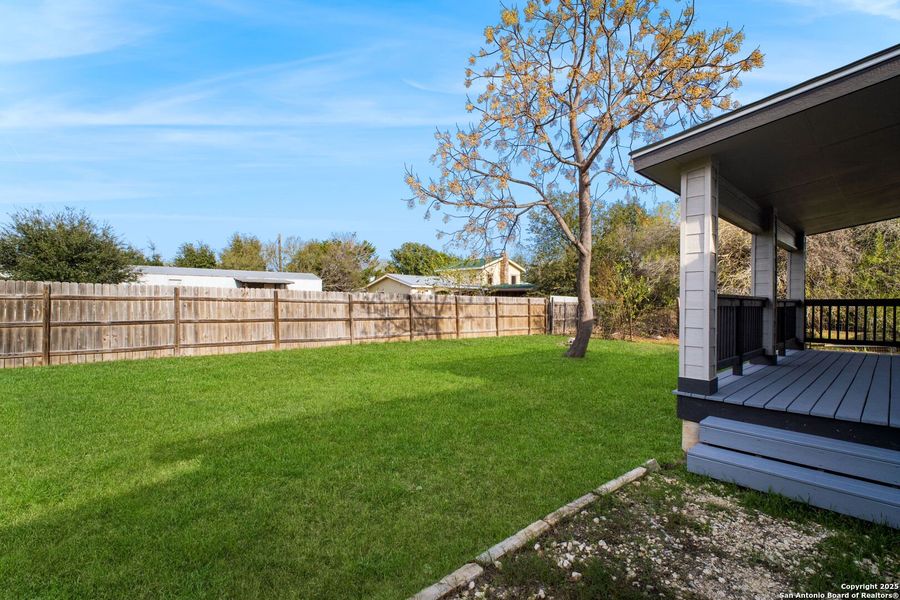 Exterior details and patio area of a home in , Bandera (Image 20).