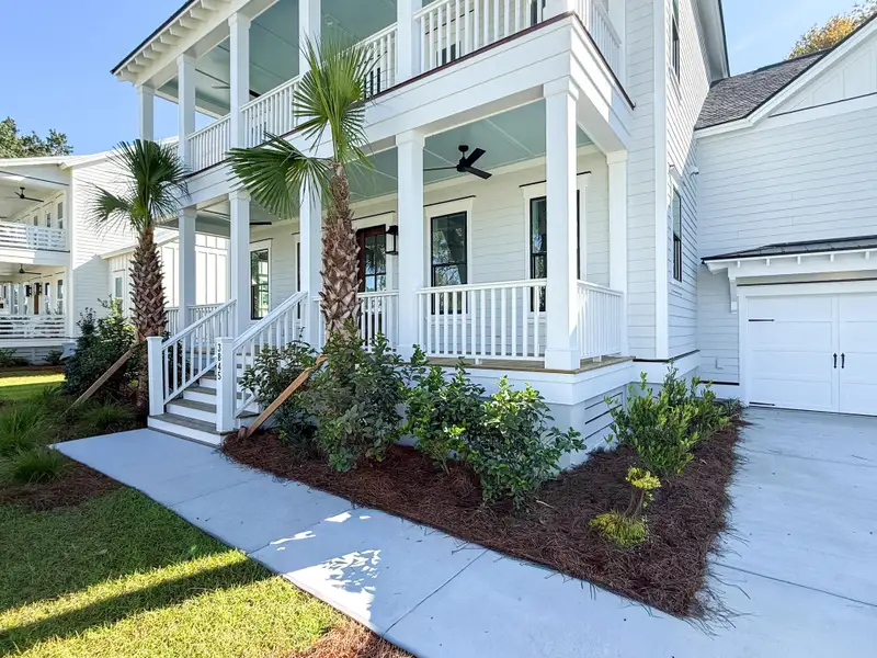 Front exterior of a new home in Riverside at Carolina Park, Mount Pleasant, SC, highlighting curb appeal (Image 30).