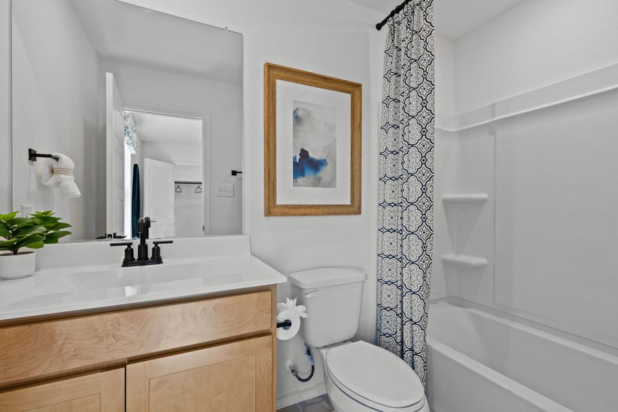 Representative furnished interior of a home built from the The Douglas E by Davidson Homes LLC in Royal Crest, San Antonio (Image 27). Representative furnished interior of a home built from the The Douglas E by Davidson Homes LLC in Royal Crest, San Antonio (Image 27).