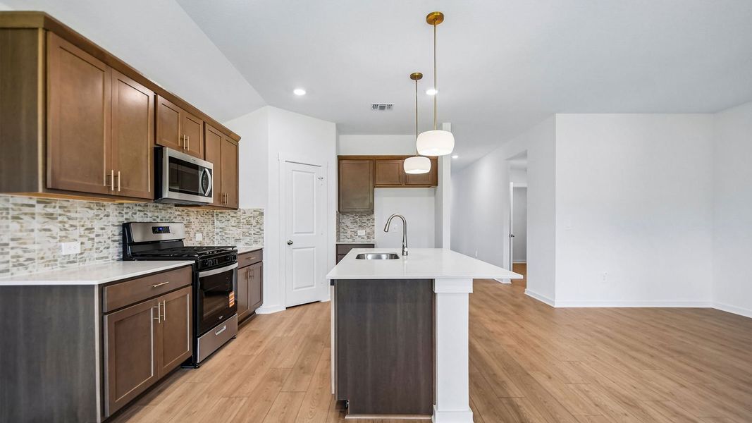 Furnished interior view inside a new home in Trails at Wildhorse, Austin (Image 9).