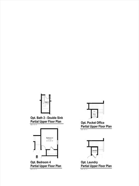 2D floor plan layout for the Harmony View by View Homes in Highland Ridge, New Braunfels, TX (Image 7).