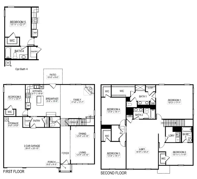 2D floor plan layout for the Mansfield by D.R. Horton in The Hideaway at Edgestone, Ooltewah, TN (Image 3). 2D floor plan layout for the Mansfield by D.R. Horton in The Hideaway at Edgestone, Ooltewah, TN (Image 3).