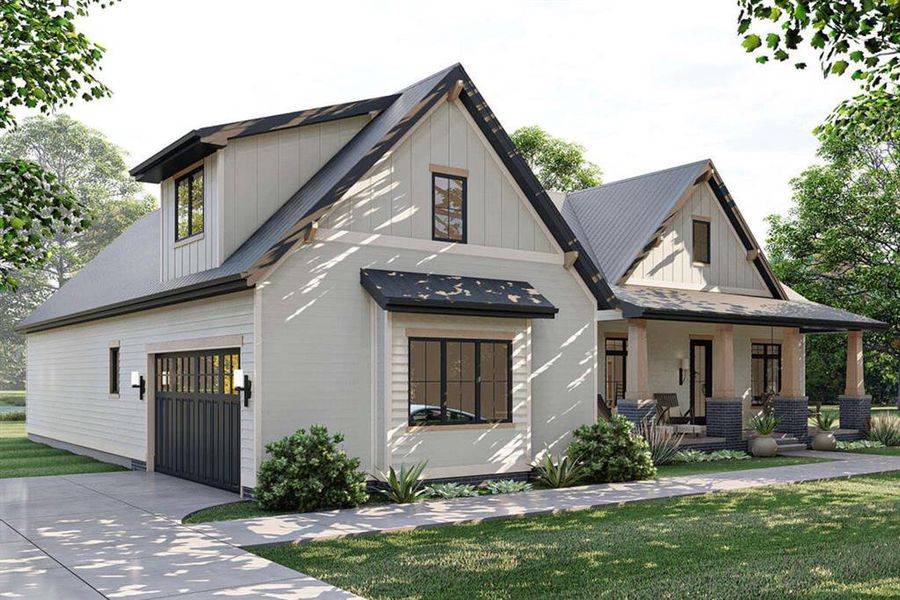 Front exterior of a new home in Oak Water Ranch, Granbury, TX, highlighting curb appeal (Image 2). Front exterior of a new home in Oak Water Ranch, Granbury, TX, highlighting curb appeal (Image 2).