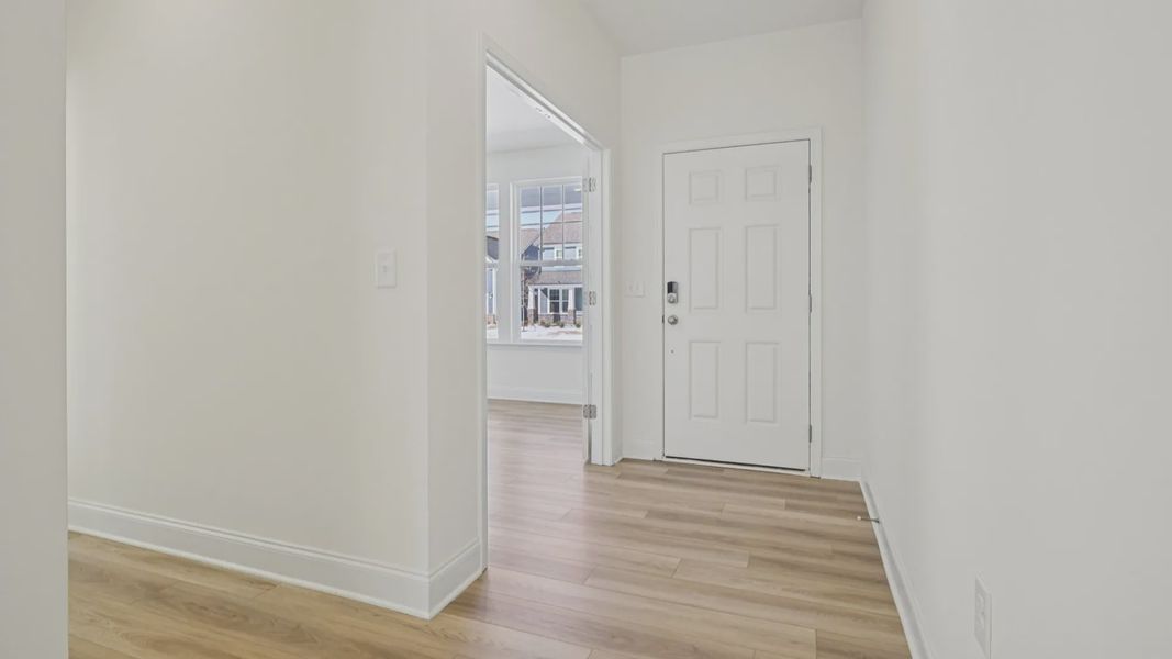 Wagener home plan front entry and study with french doors