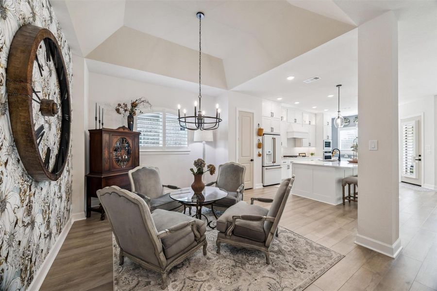 Furnished interior view inside a new home in Pine Trails, Tomball (Image 14). Furnished interior view inside a new home in Pine Trails, Tomball (Image 14).