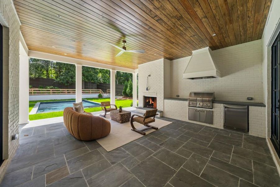 Exterior details and patio area of a home in , Atlanta (Image 4). Exterior details and patio area of a home in , Atlanta (Image 4).