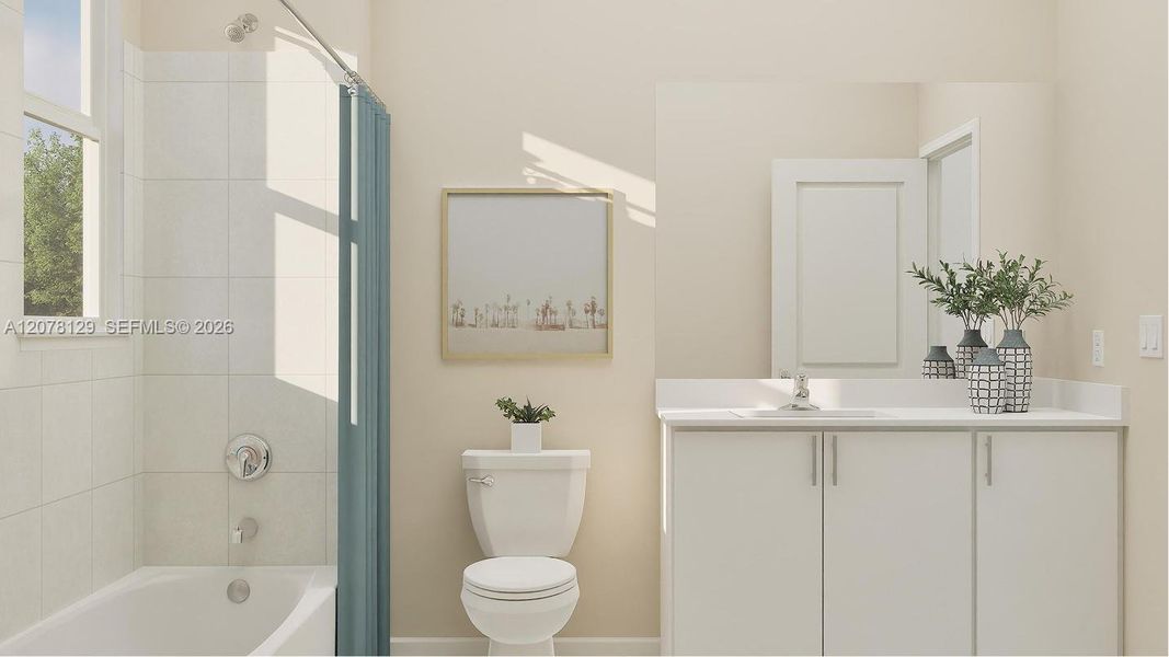 Furnished interior view inside a new home in Breezewood, Miami (Image 8).
