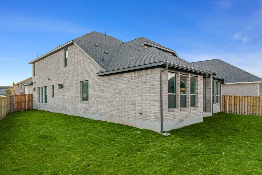 Rear of Home and Private Backyard