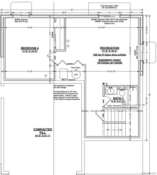 2D floor plan layout of this home in , Colorado Springs, CO (Image 3).