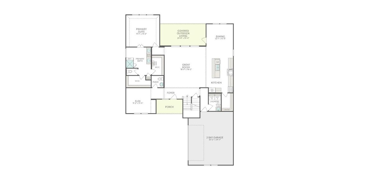 2D floor plan layout for the Davis by Tri Pointe Homes in LaPrelle, Haslet, TX (Image 4).