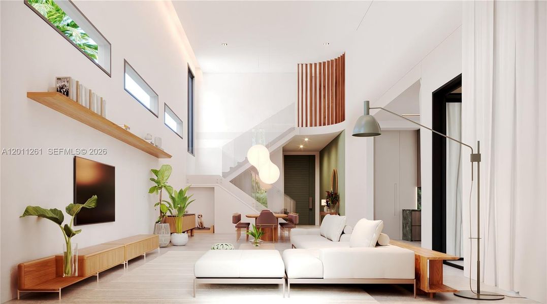 Furnished interior view inside a new home in , Miami (Image 4).