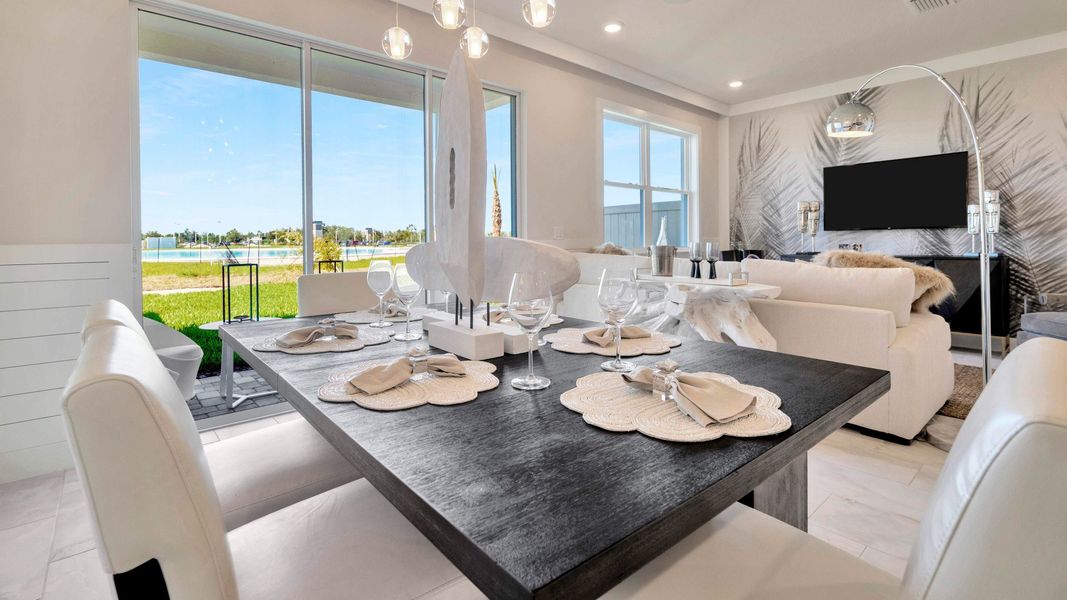Furnished interior view inside a new home in Lagoon Residences at Epperson, Wesley Chapel (Image 9).